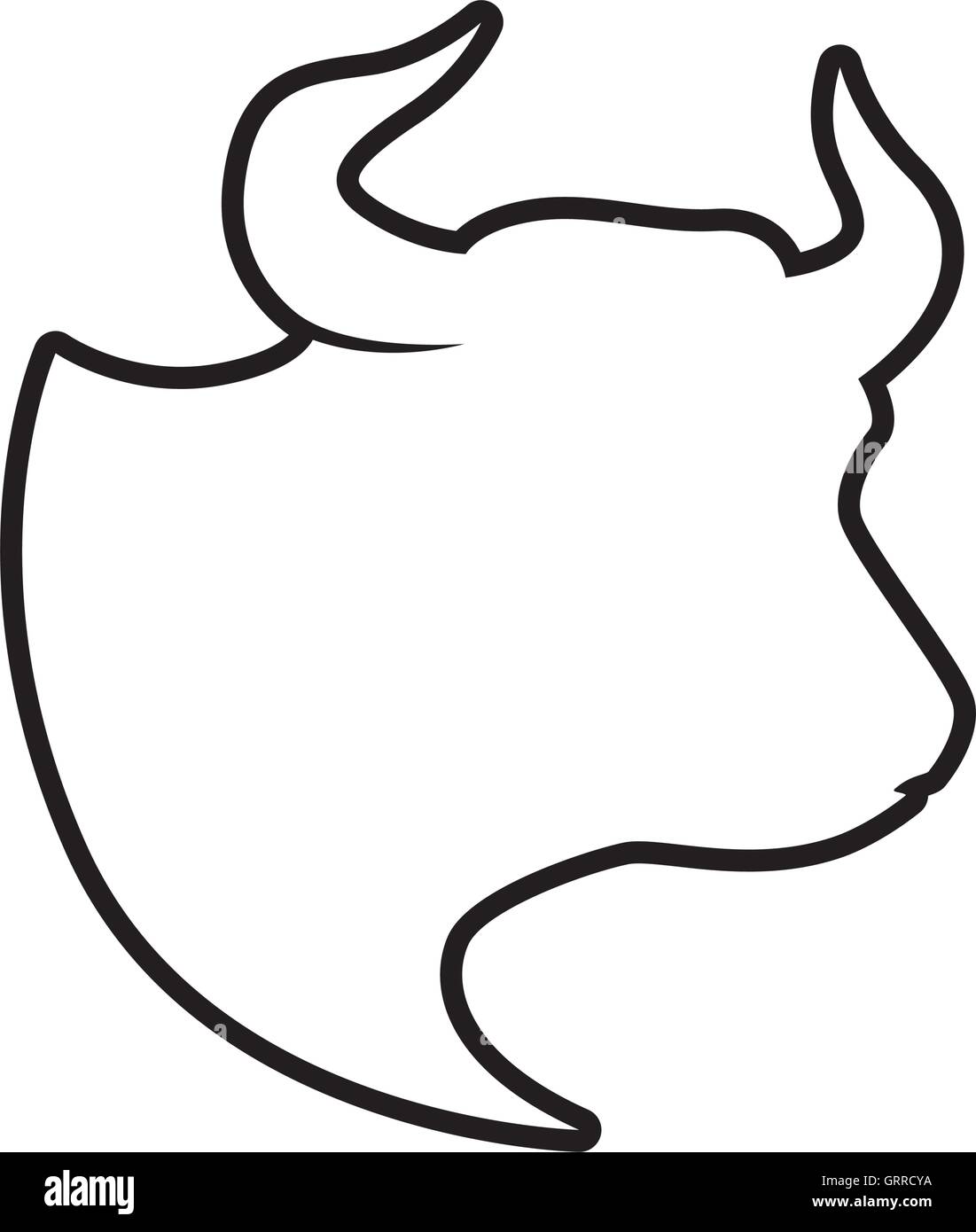 bull horn animal silhouette farm icon. Vector graphic Stock Vector Image \u0026  Art - Alamy, image size:1101x1390