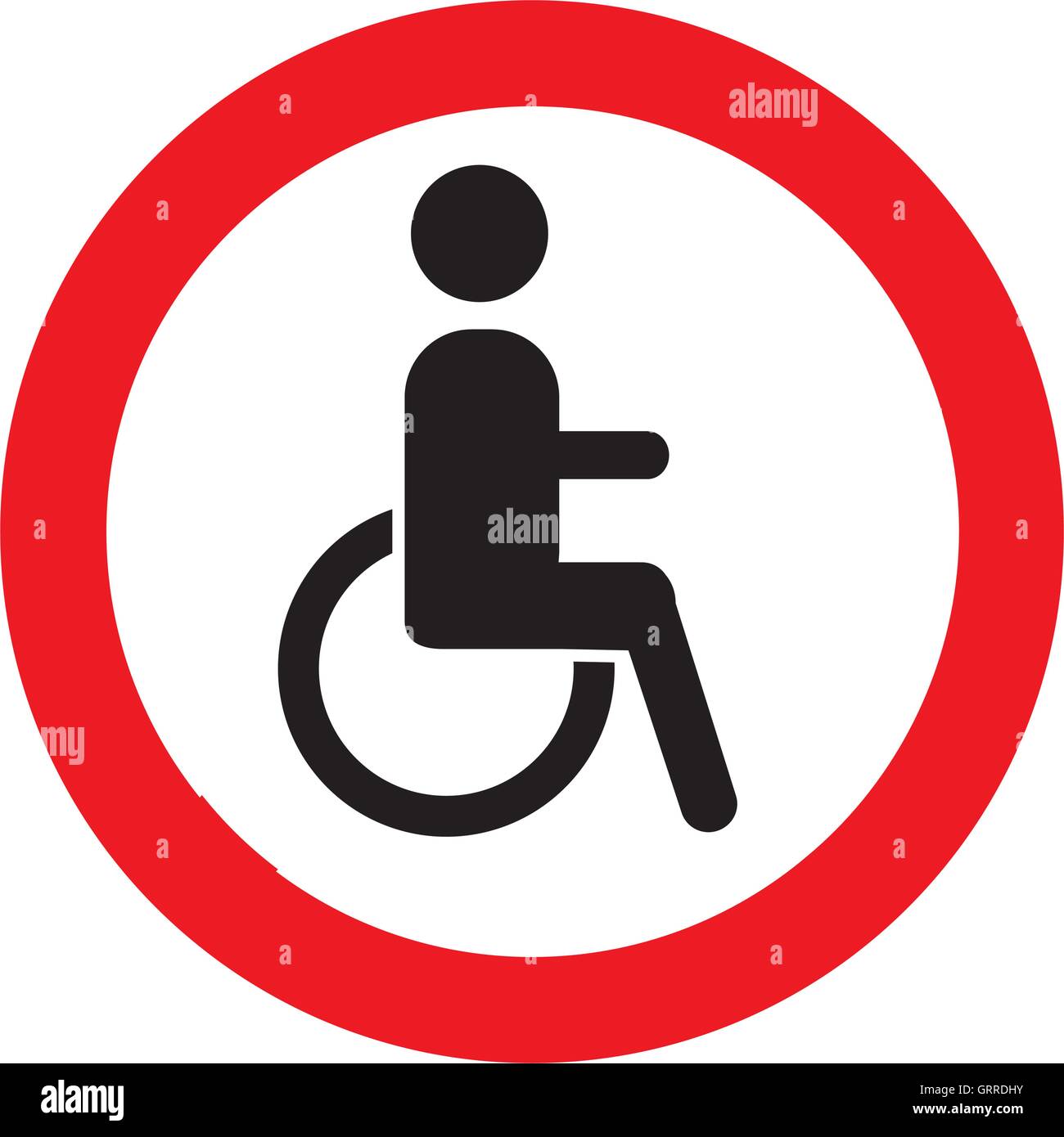 Disable Signal Icon disable signal traffic circle Stock Vector Image & Art - Alamy
