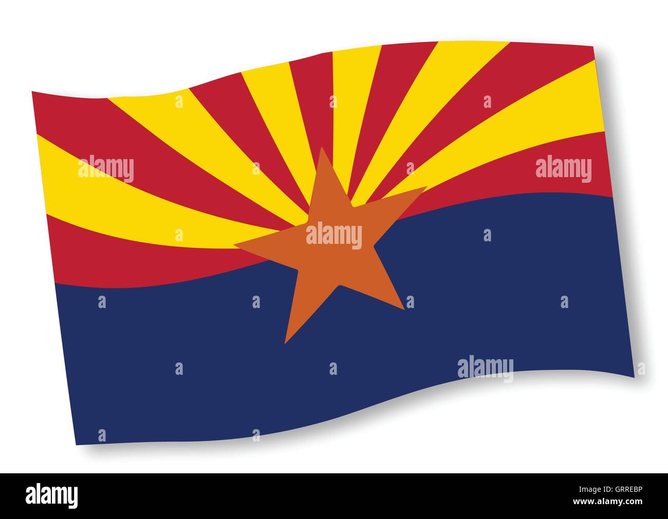 The state flag of the  State of Arizona Stock Vector