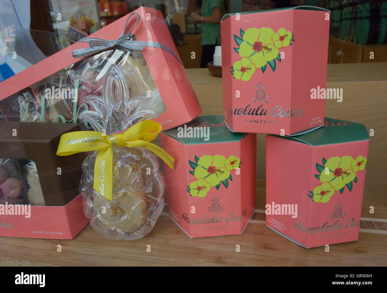 Honolulu Cookie company famous sweets from Honolulu, Oahu HI Stock