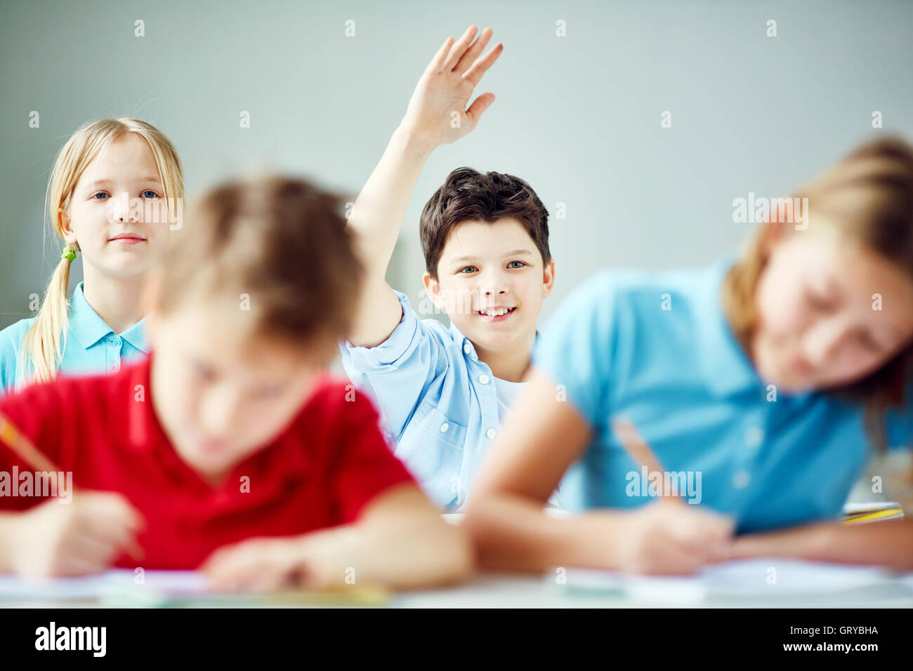 Clever pupil Stock Photo