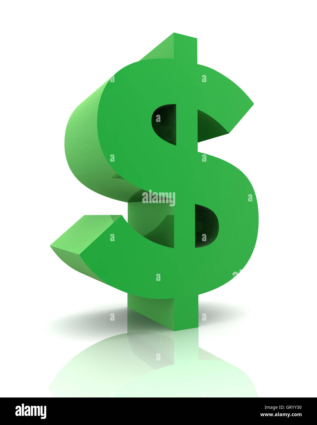 dollar sign isolated 3d illustration Stock Photo - Alamy