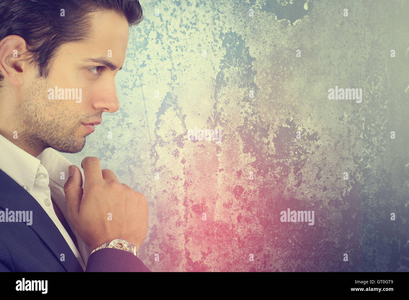 Elegant man wearing a watch Stock Photo Alamy