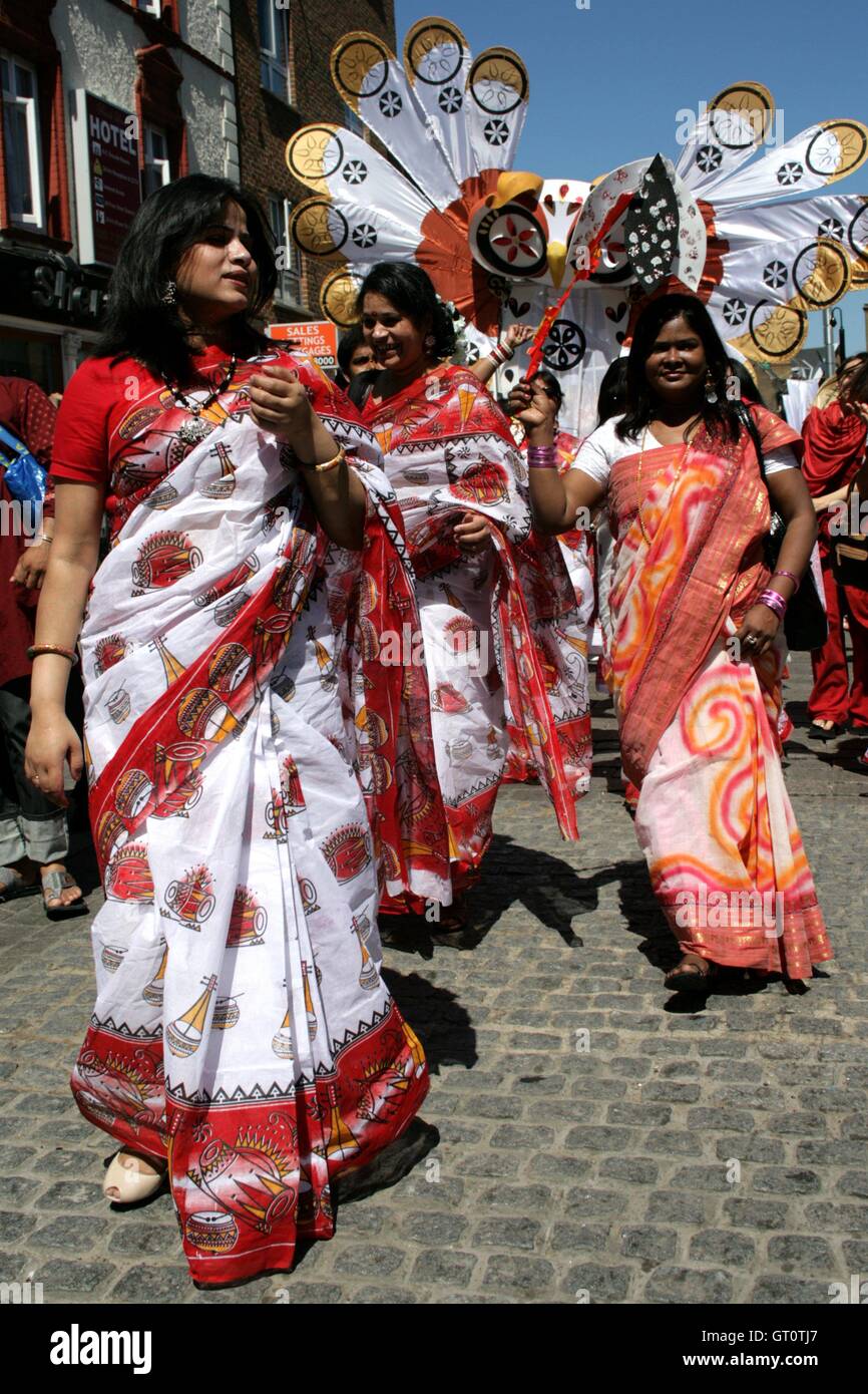 Boishakhi Mela - Bengali New Year Parade, Brick Lane, London, UK Stock