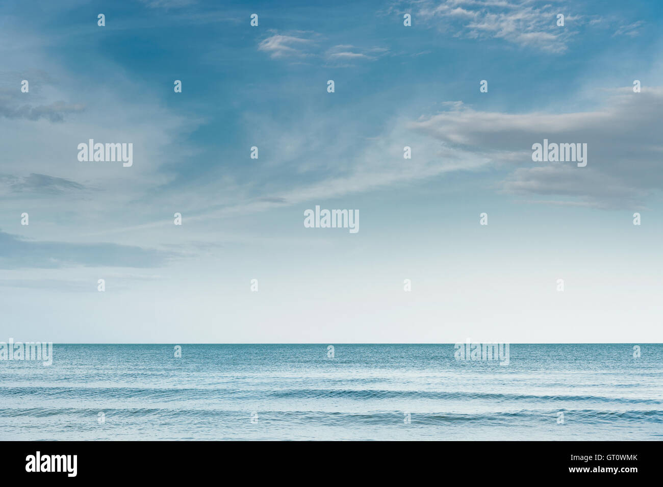 blue sky with clouds and wave on sea Stock Photo - Alamy