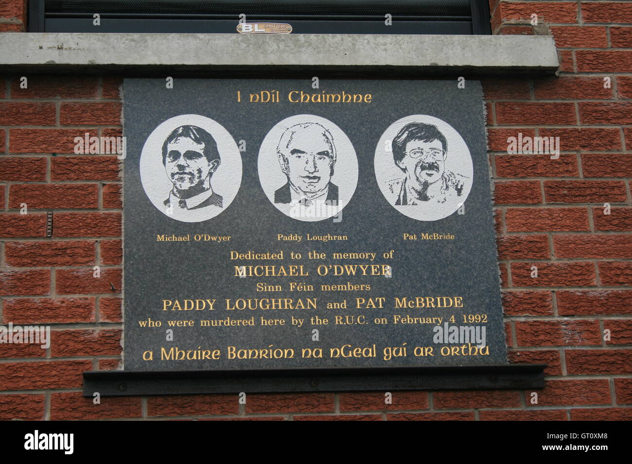 Memorial plaque belfast irish hires stock photography and images Alamy
