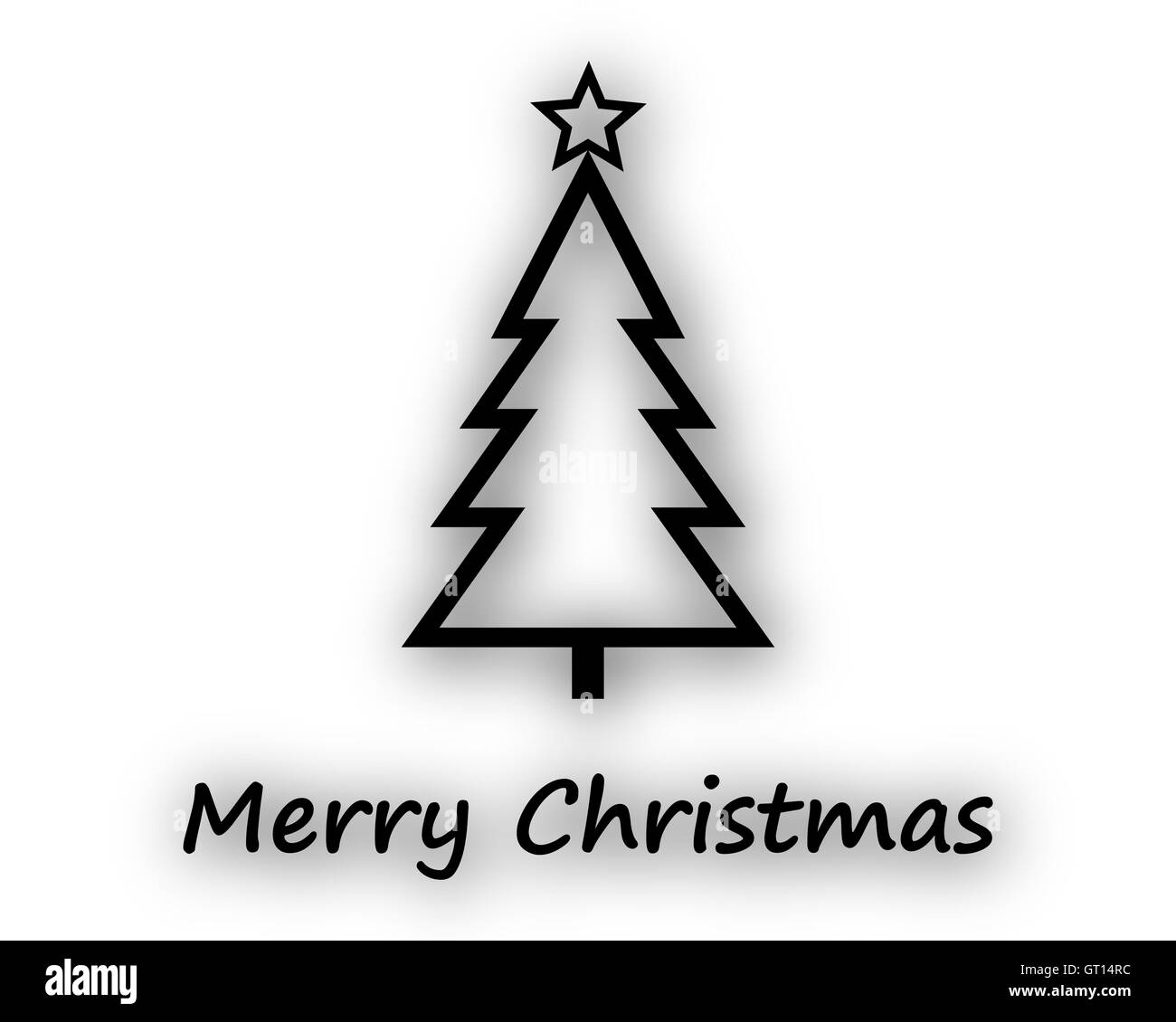 Merry Christmas with Christmas Tree Stock Photo Alamy