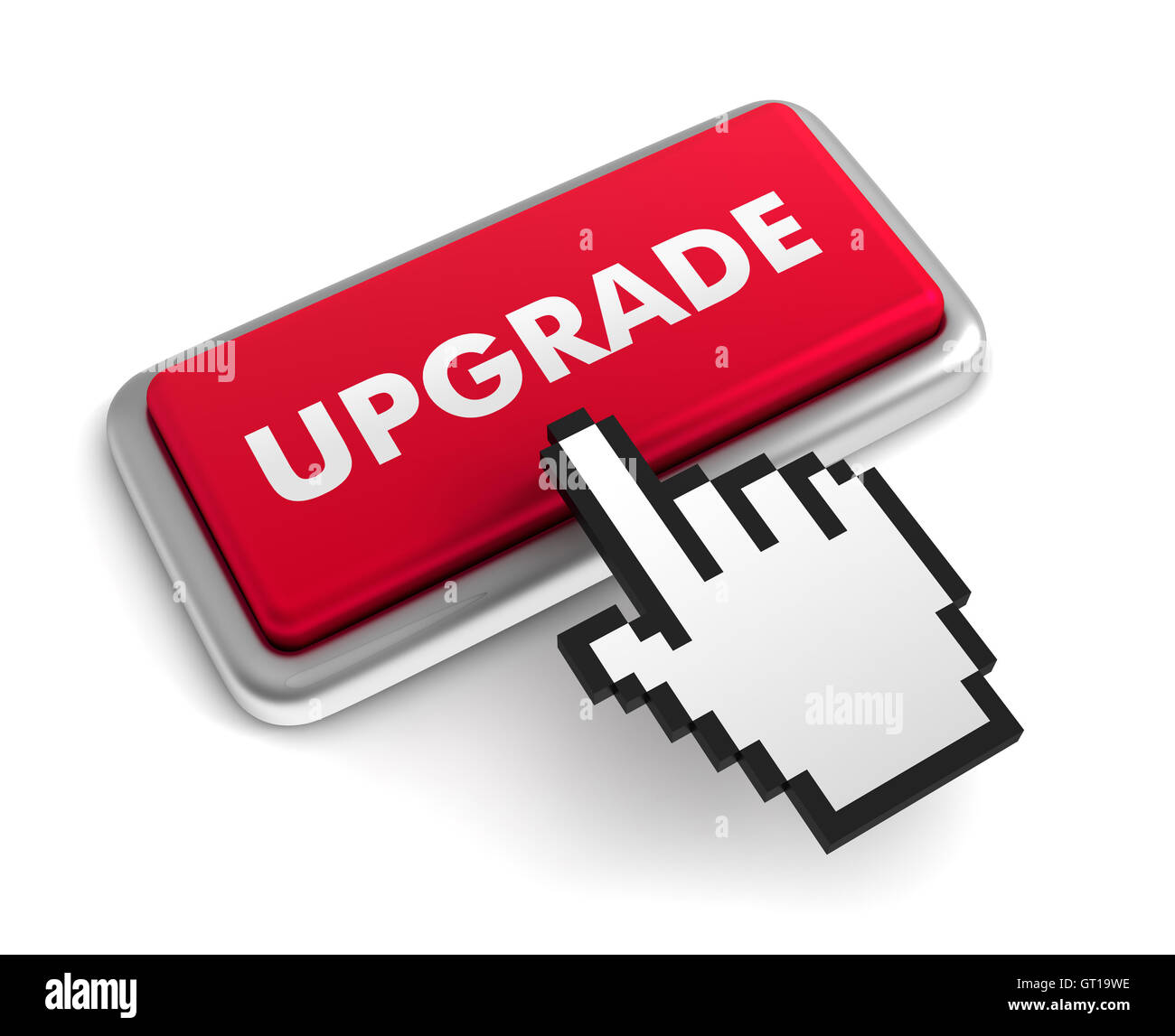 upgrade keyboard concept 3d illustration Stock Photo - Alamy