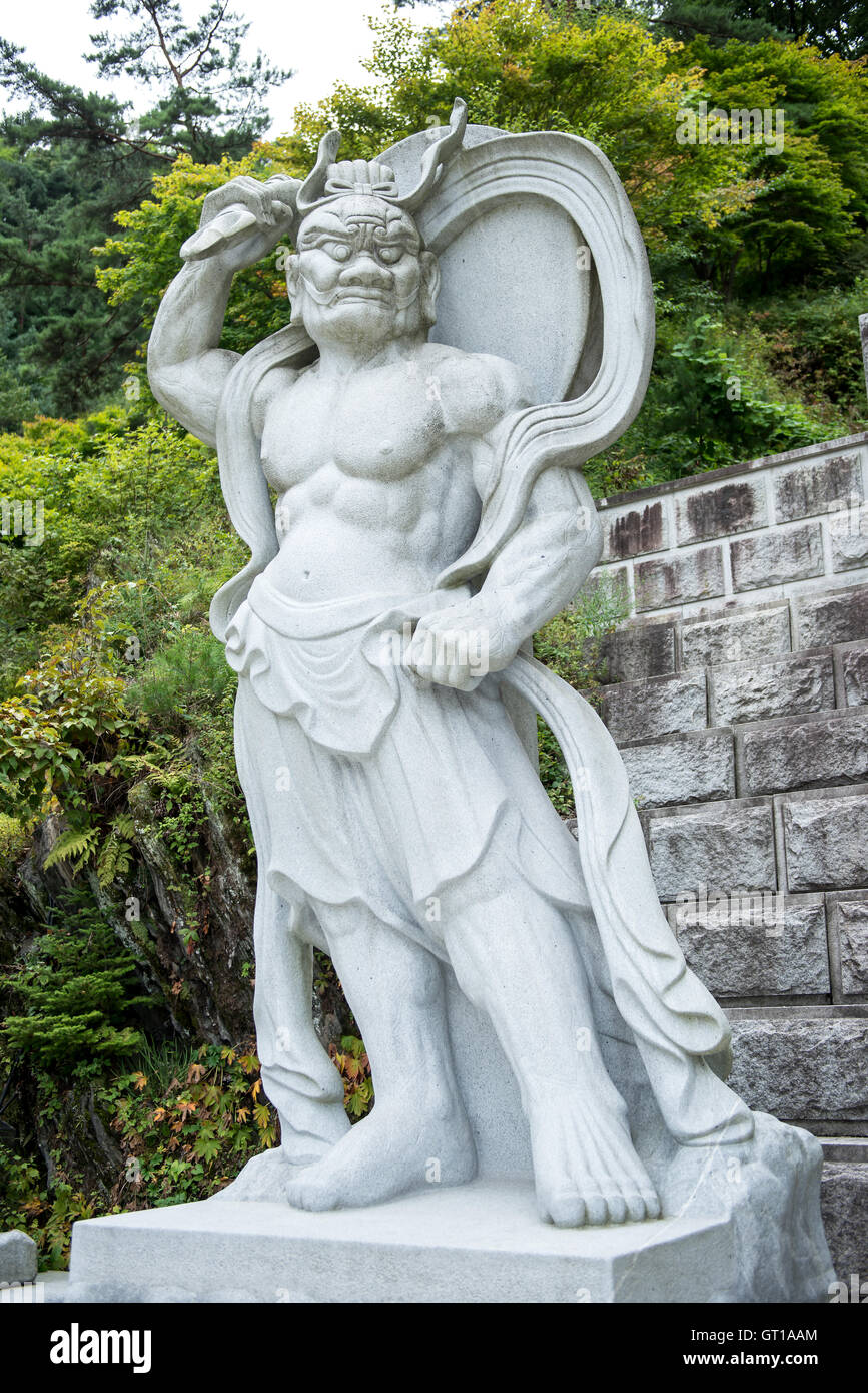 Chungcheongbuk-do, South Korea - August 29, 2016: Guinsa temple in statue, South Korea Stock Photo