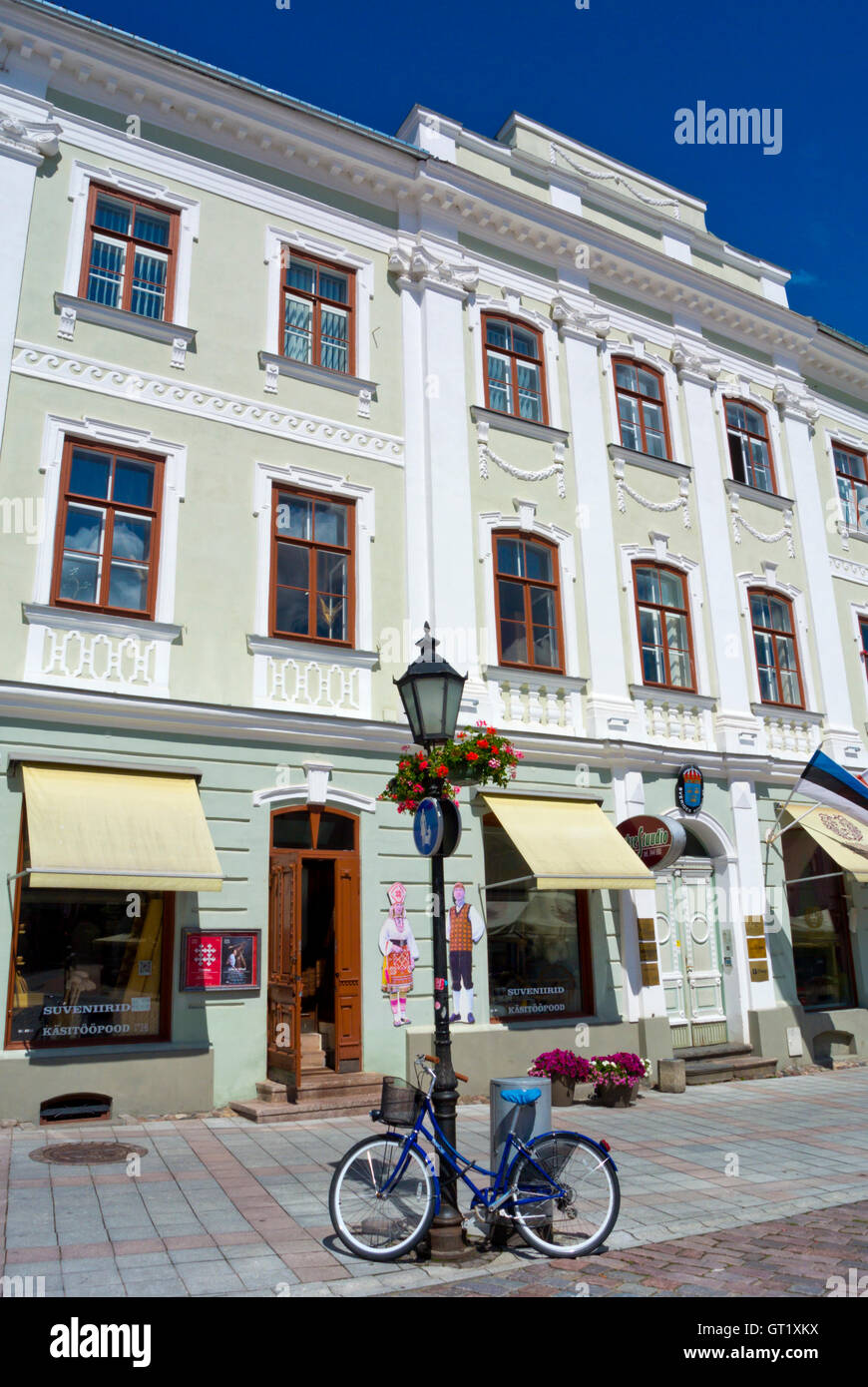 Raekoja plats, town hall square, Tartu, Estonia, Baltic States, Europe Stock Photo