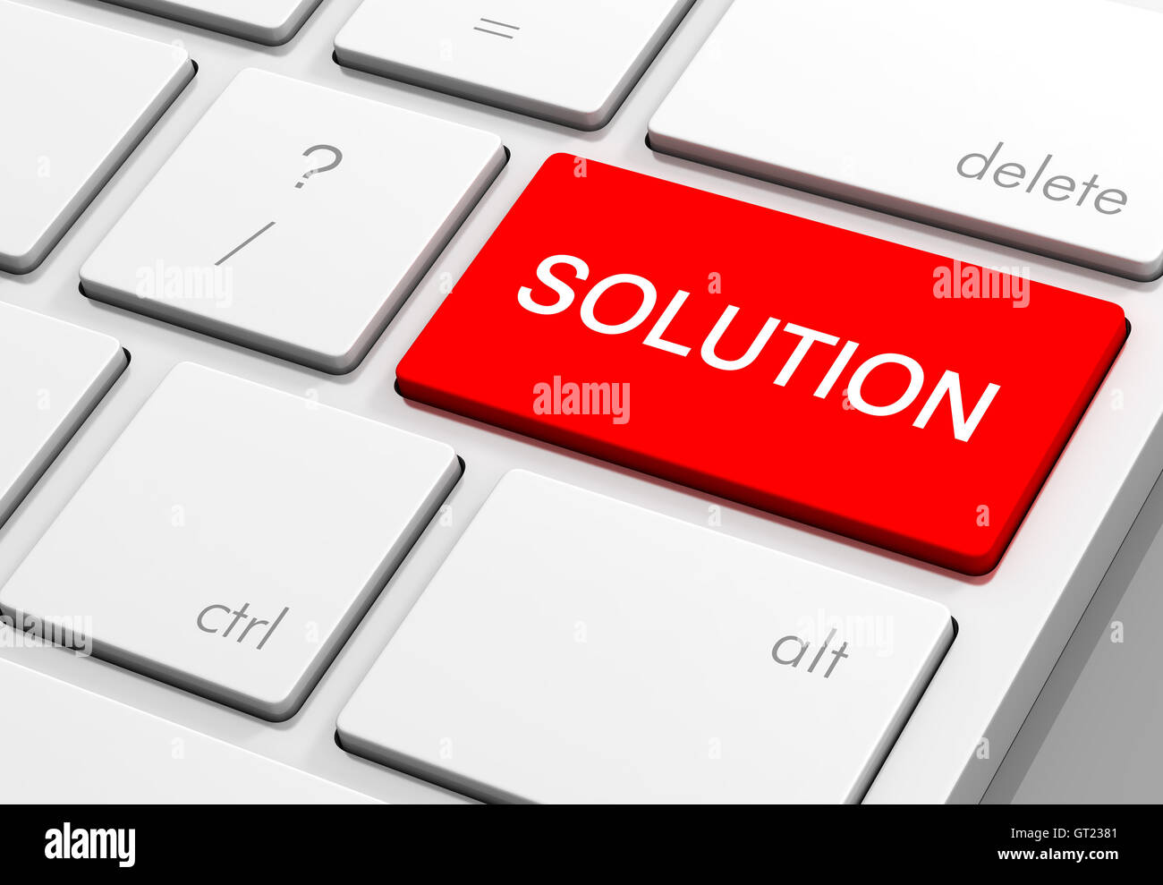 solution keyboard concept  3d illustration Stock Photo