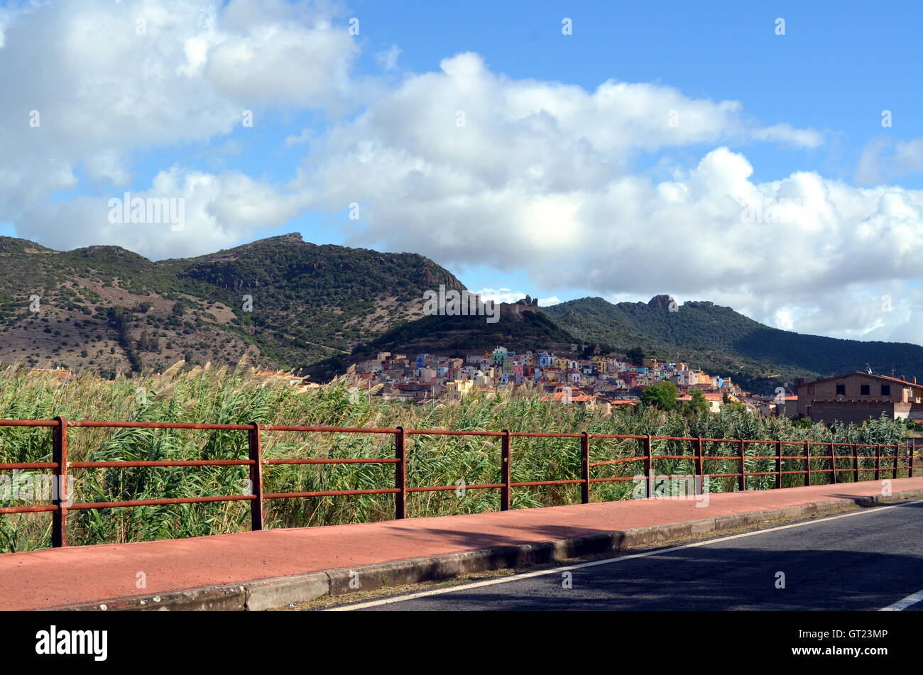 Bosa Colorfull houses in Sardinia Italy Europe Stock Photo Alamy