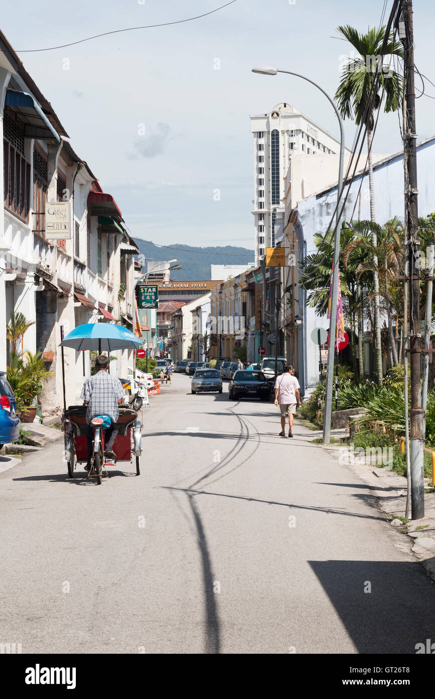 Streets of Georgetown in Penang, Malaysia Stock Photo