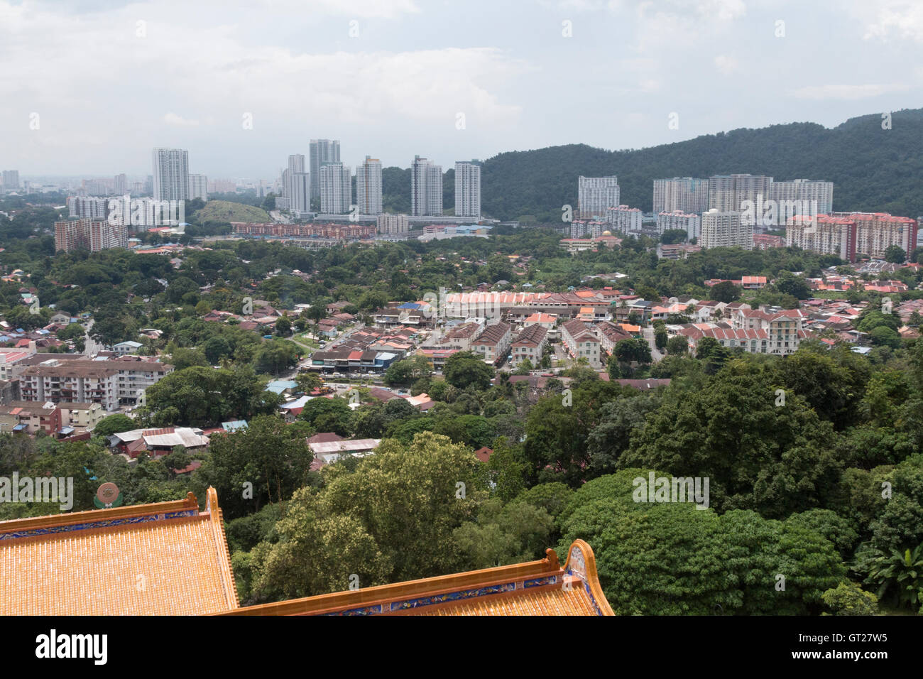 View from Kek Lok Si Temple, Penang, Malaysia Stock Photo