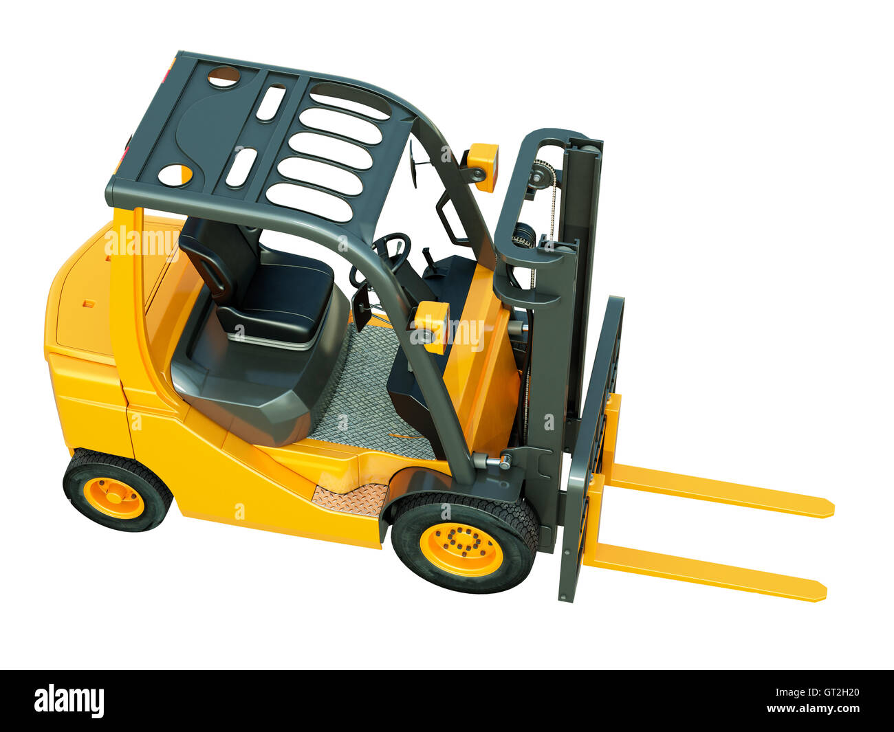 Forklift truck isolated Stock Photo Alamy