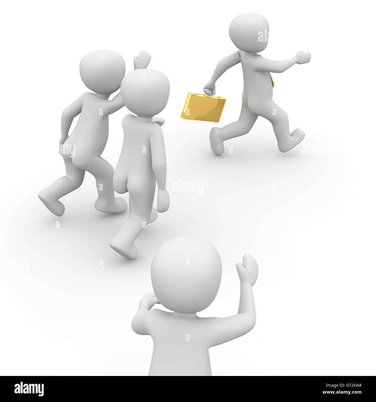 Scarpering Crowd fleeing hi-res stock photography and images - Alamy