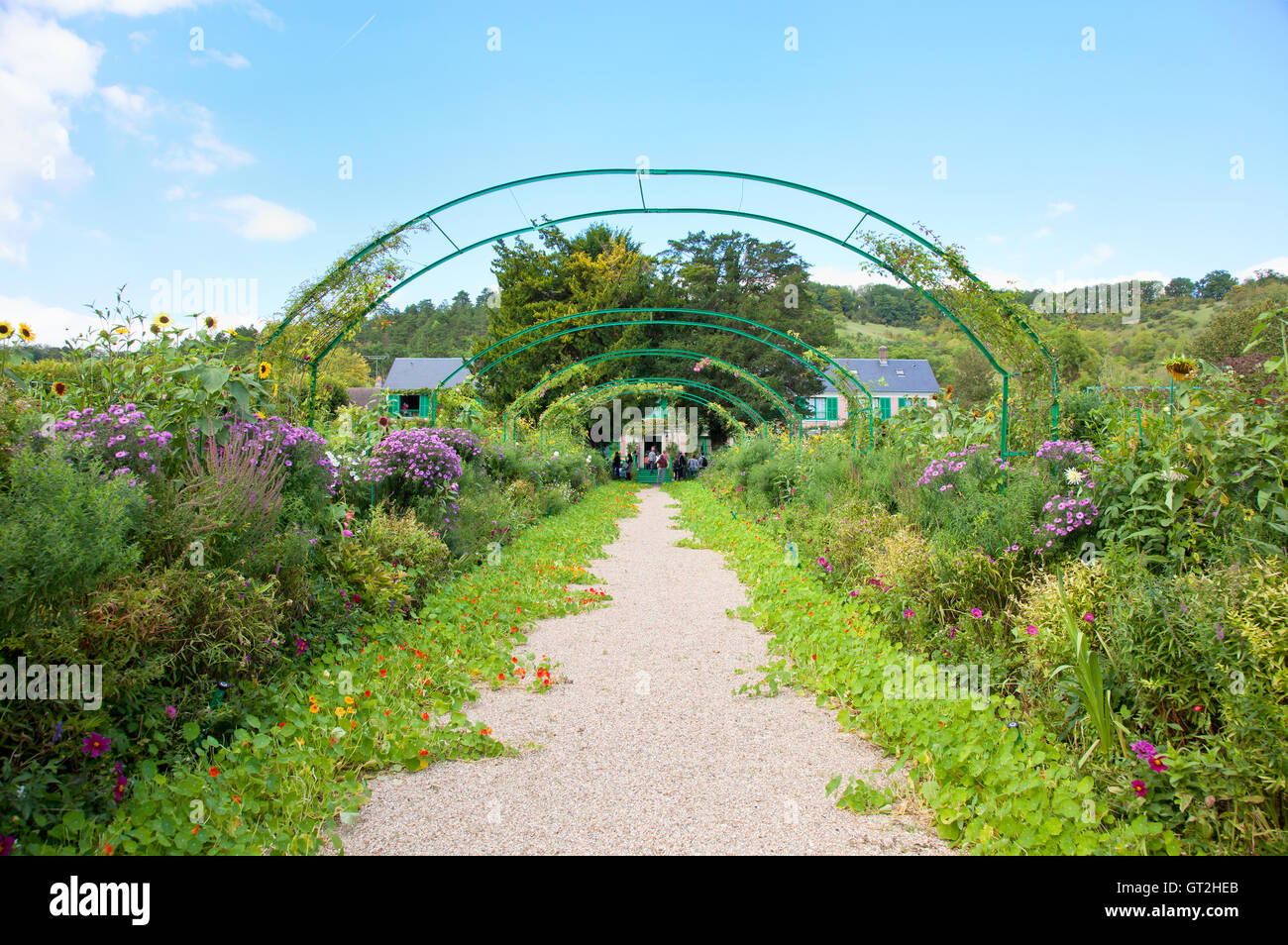 Claude garden and house near Paris Stock Photo Alamy