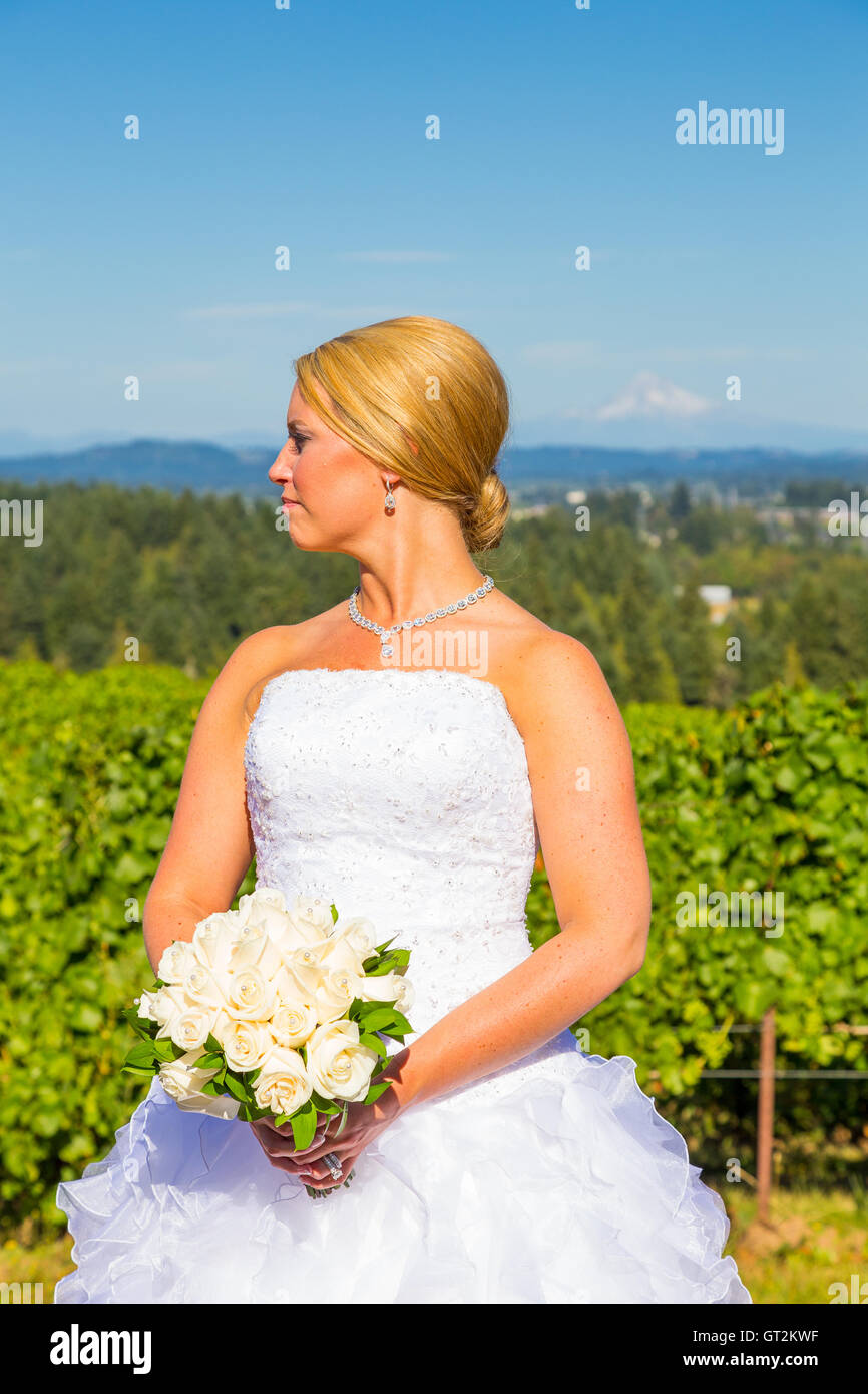 Bride On Her Wedding Day Stock Photo Alamy