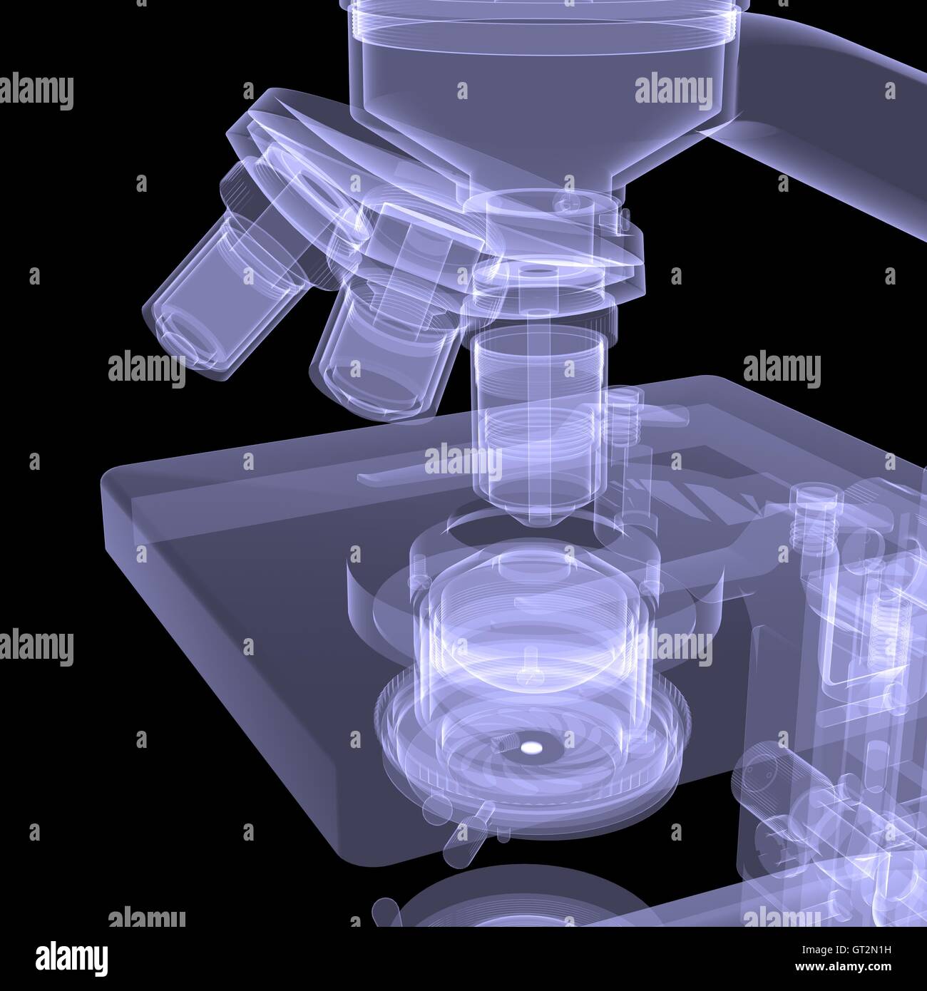 Microscope. Xray render Stock Photo Alamy