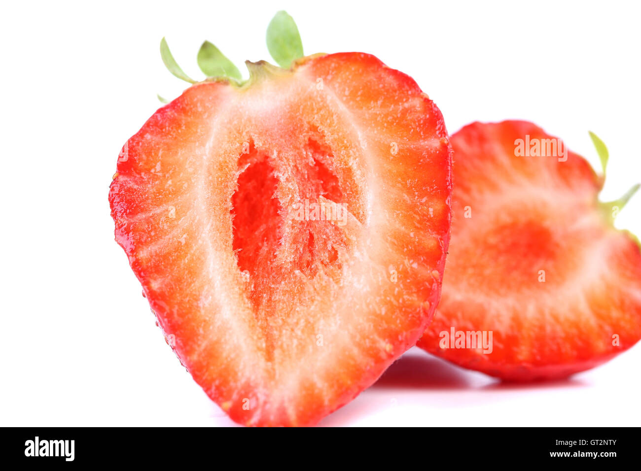 Fresh strawberry on a white background Stock Photo - Alamy