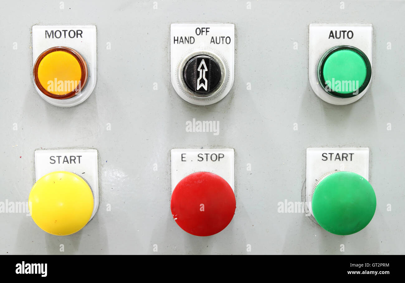 switching button control panel Stock Photo Alamy