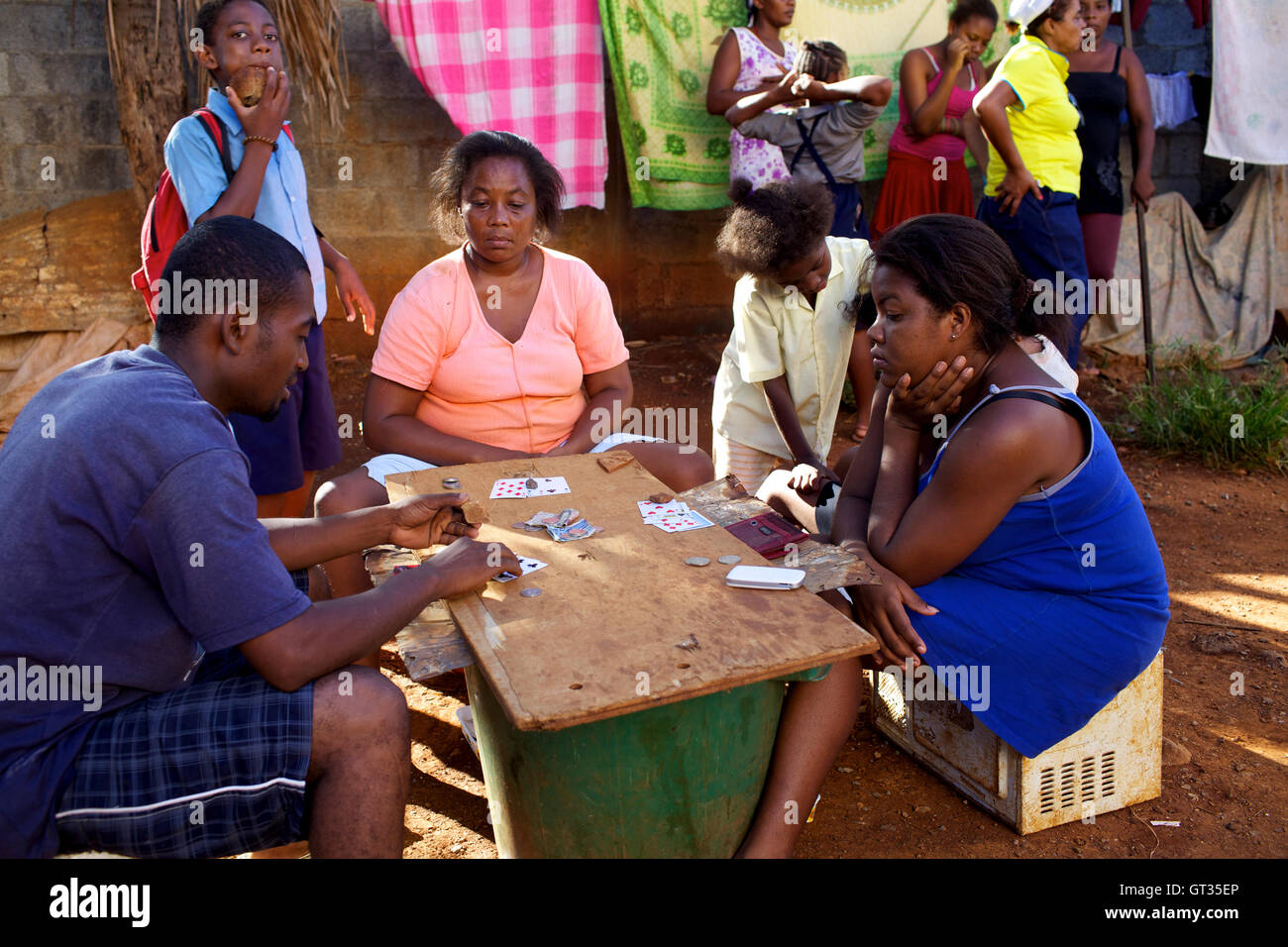 Chagos 04/04/2012 Mauritius In Baie du Tombeau, some chagossian