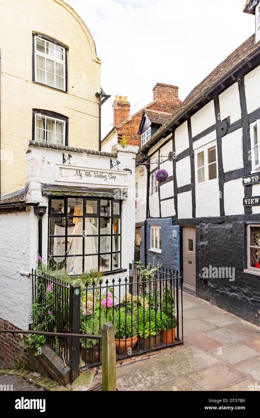 Attractive East Castle Street in Bridgnorth, Shropshire, England, UK