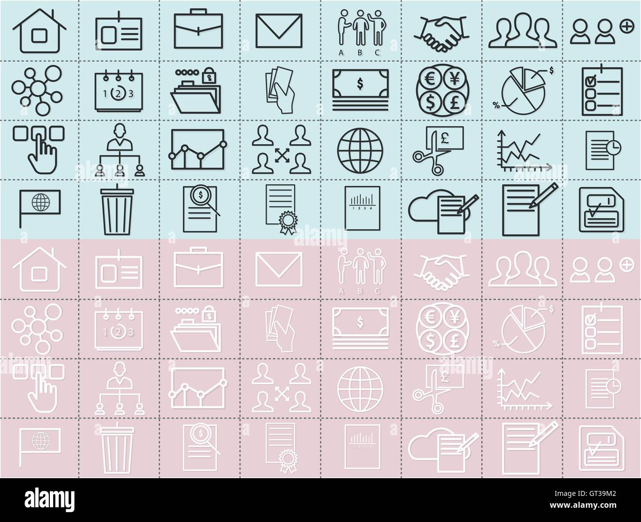 Thin line icons communication hi-res stock photography and images - Alamy
