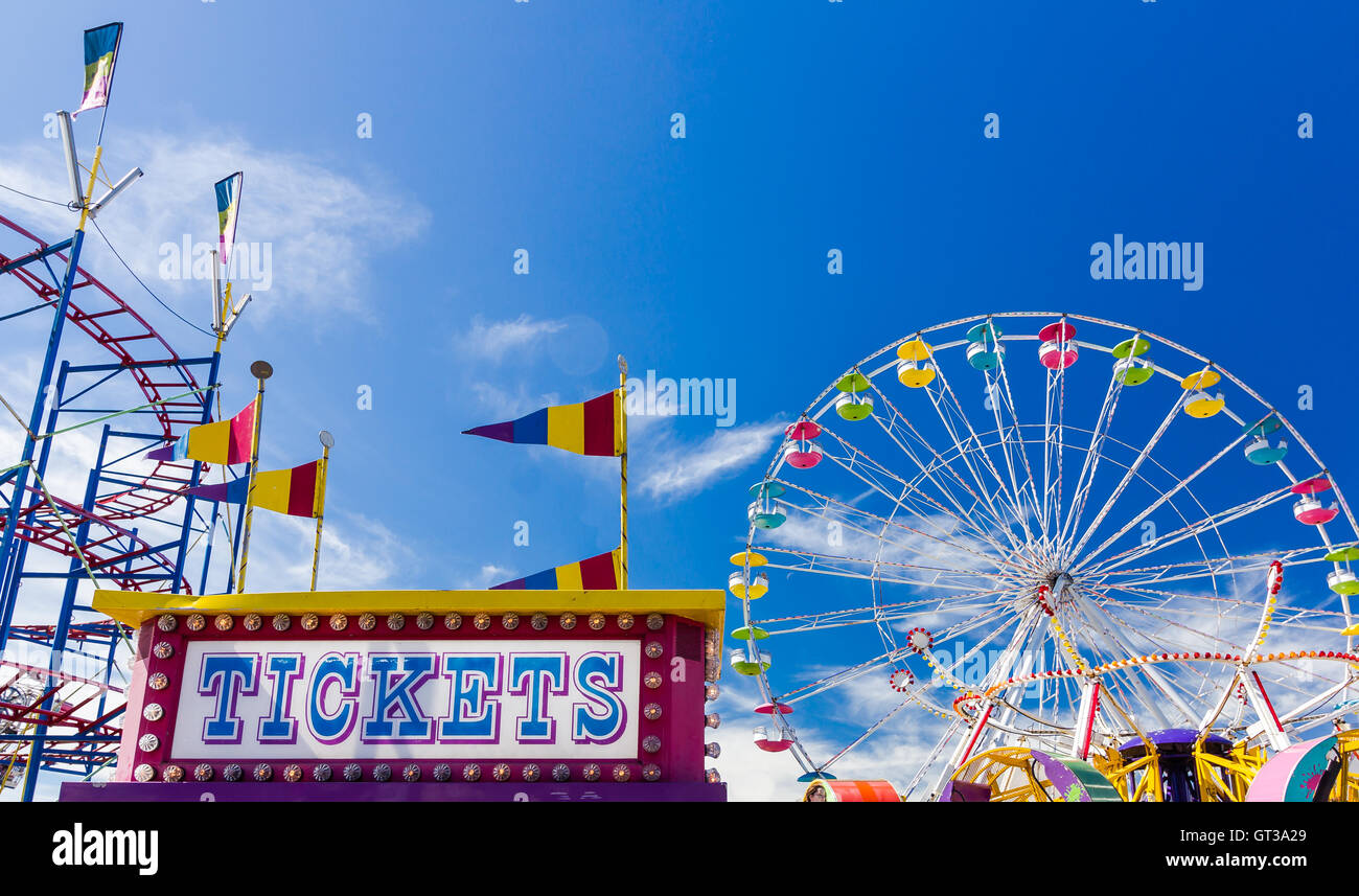 Ticket Booth at Fair Stock Photo