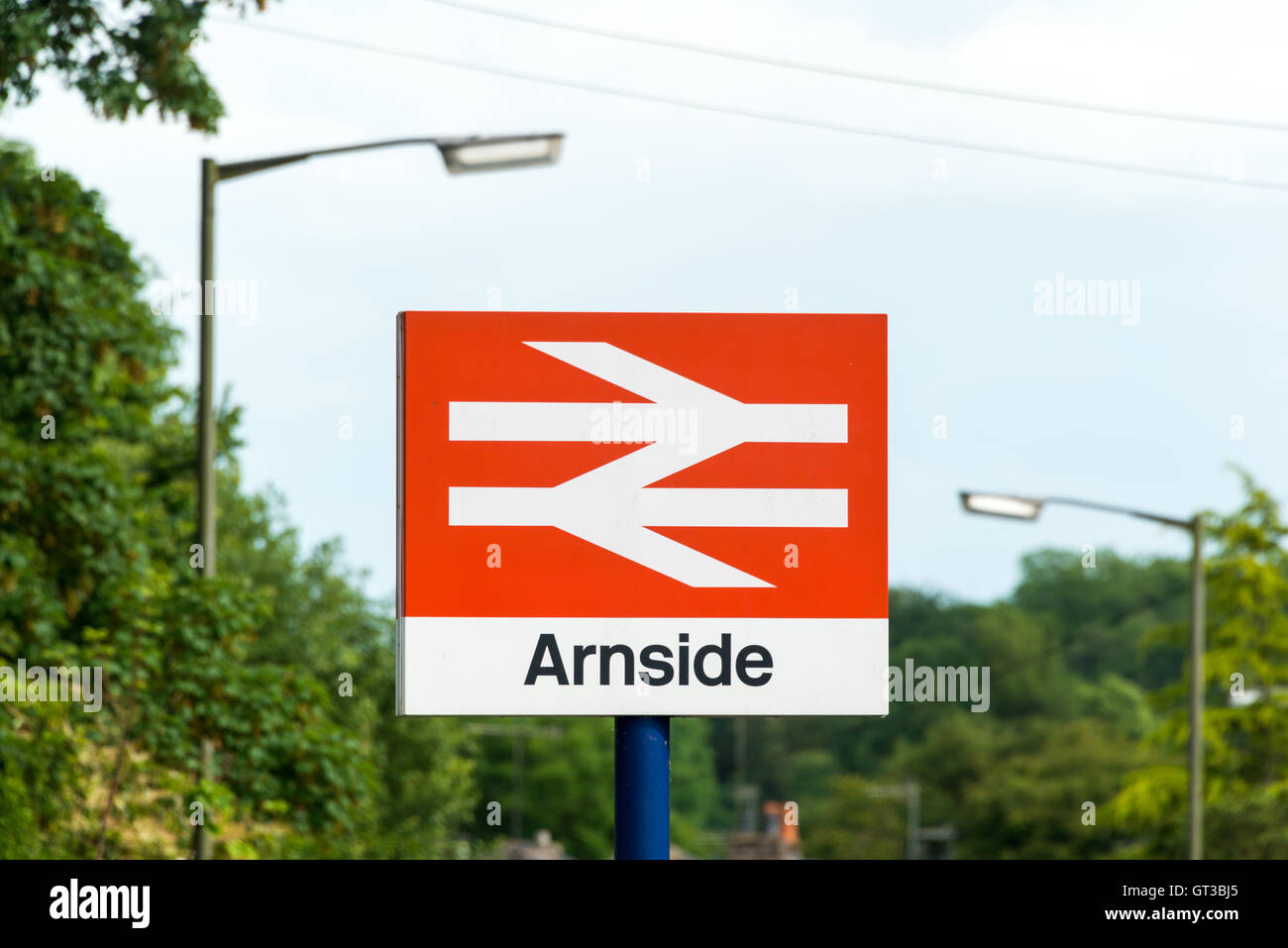 Silverdale railway station sign lancashire hires stock photography and