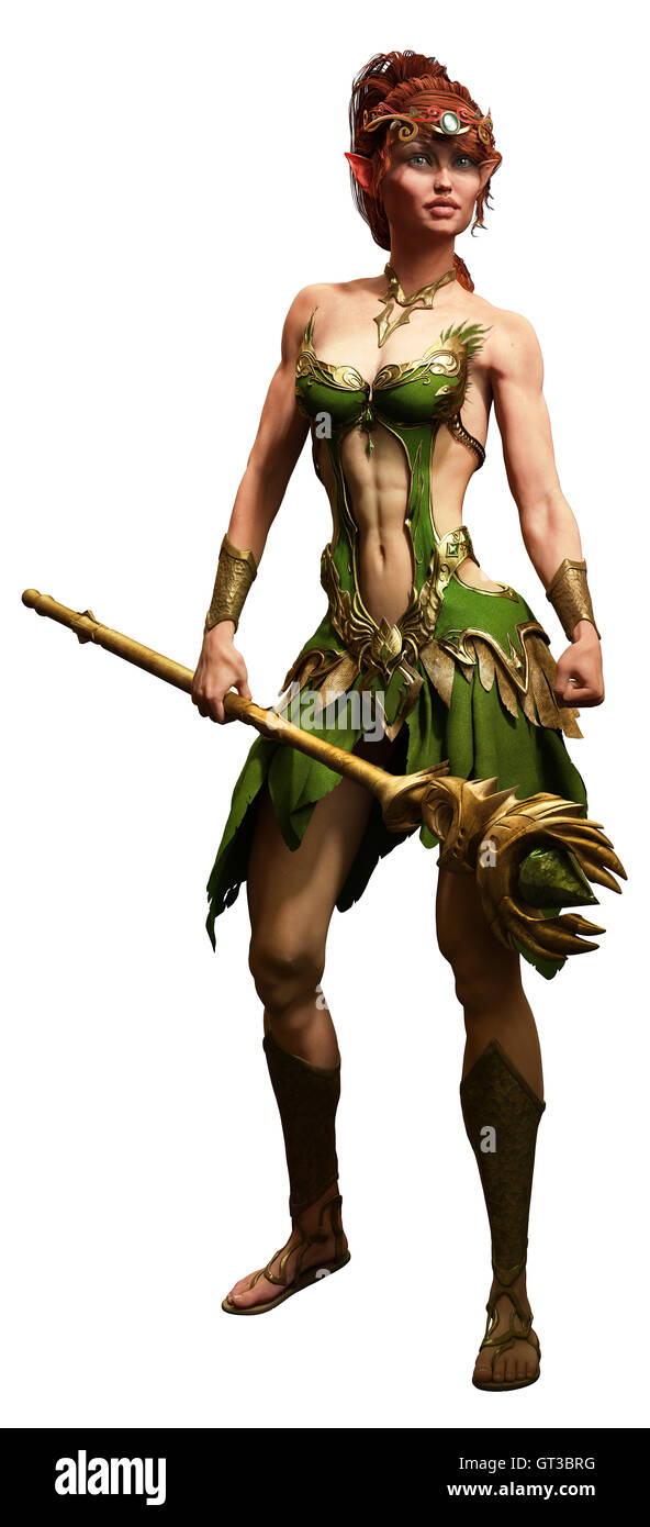 Elf druid Stock Photo