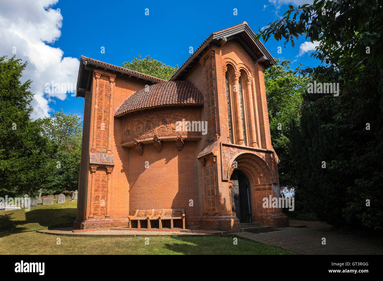 Watts Cemetery Chapel Compton Surrey. Designed by Mary Watts. Stock Photo