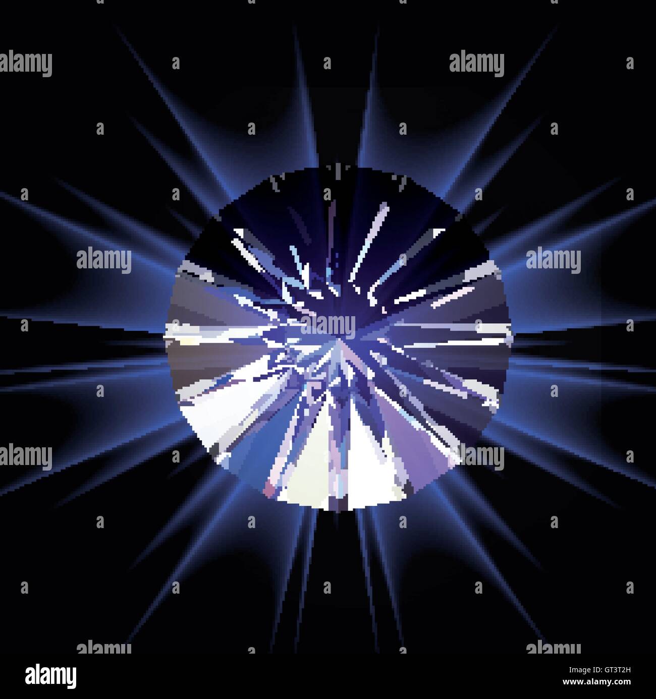 Diamond in top view. Vector illustration Stock Vector Image & Art - Alamy
