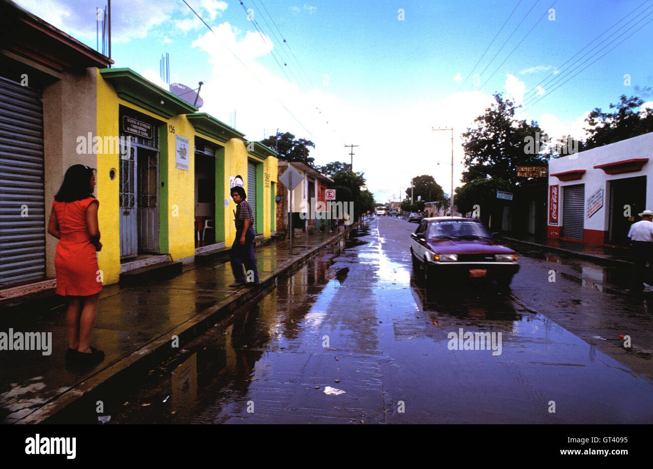 Zaachila city after rain, Oaxaca, Mexico Stock Photo