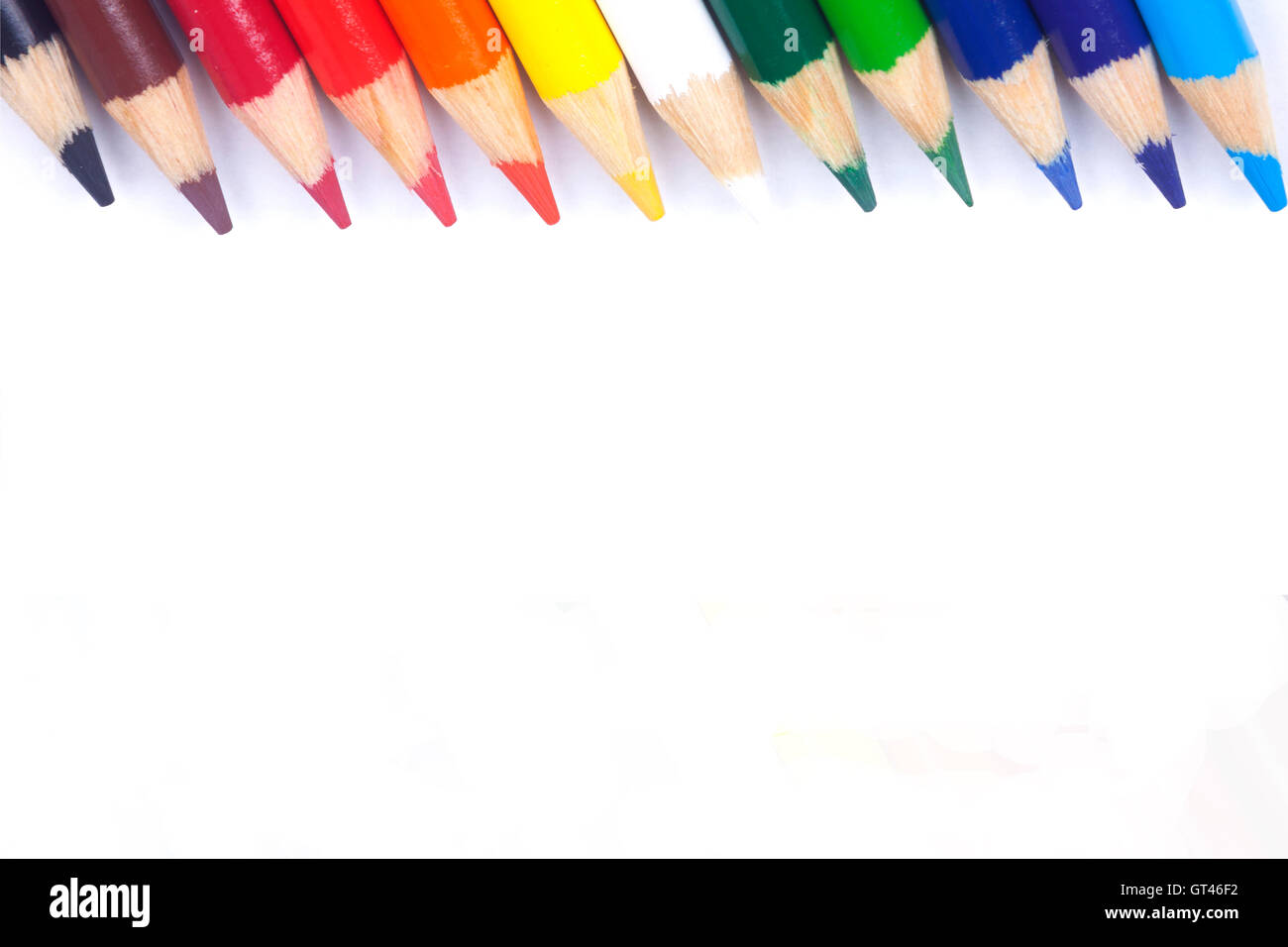 Color pencils isolated on white background Stock Photo - Alamy