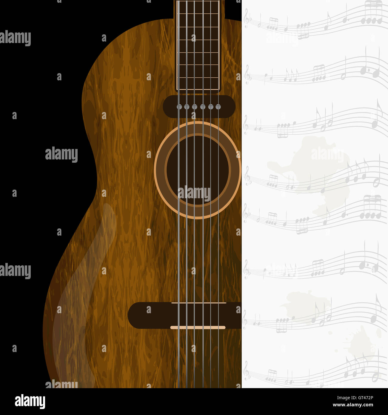 Wood acoustic guitar Stock Photo Alamy