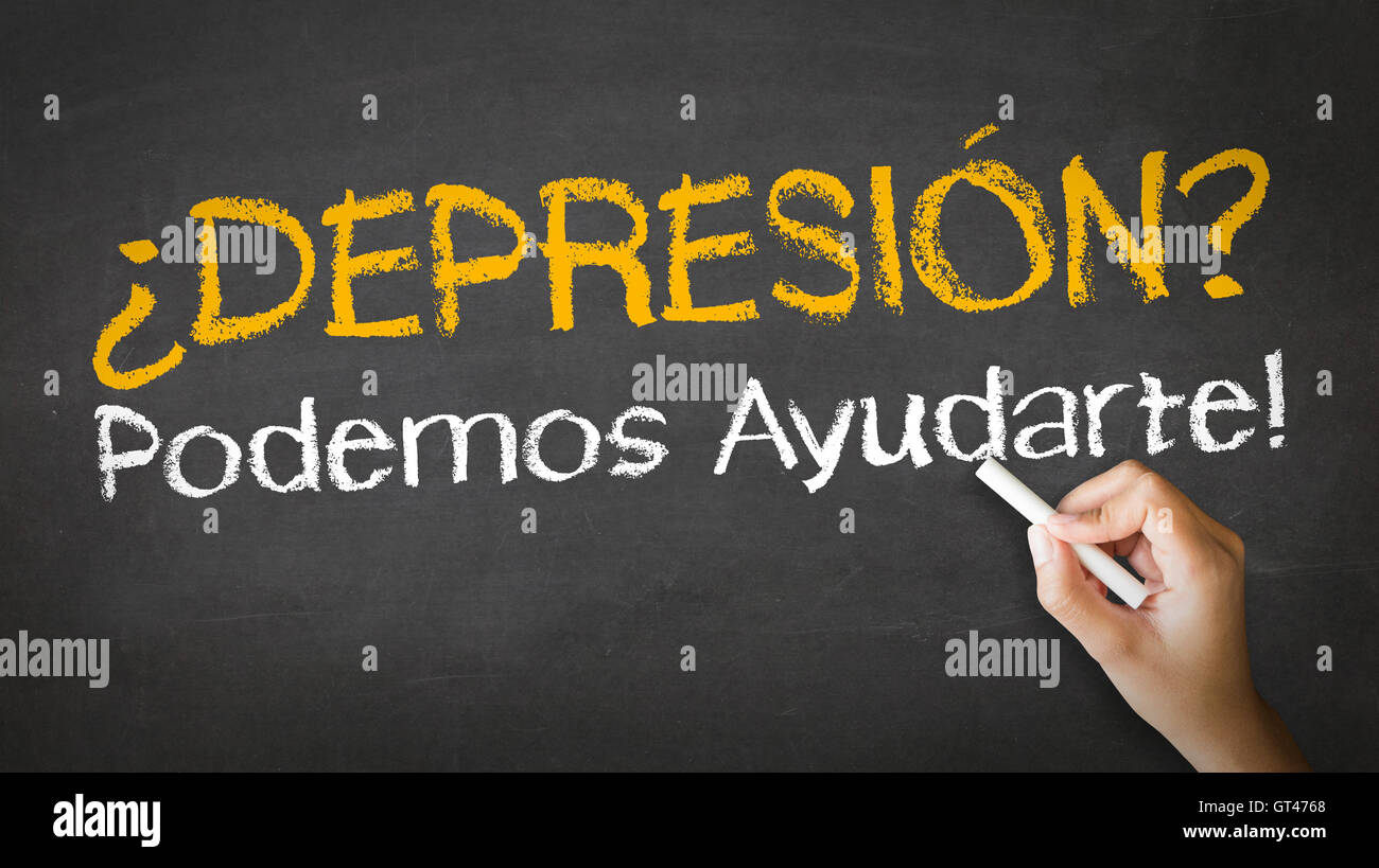 Depression we can help (In Spanish Stock Photo Alamy