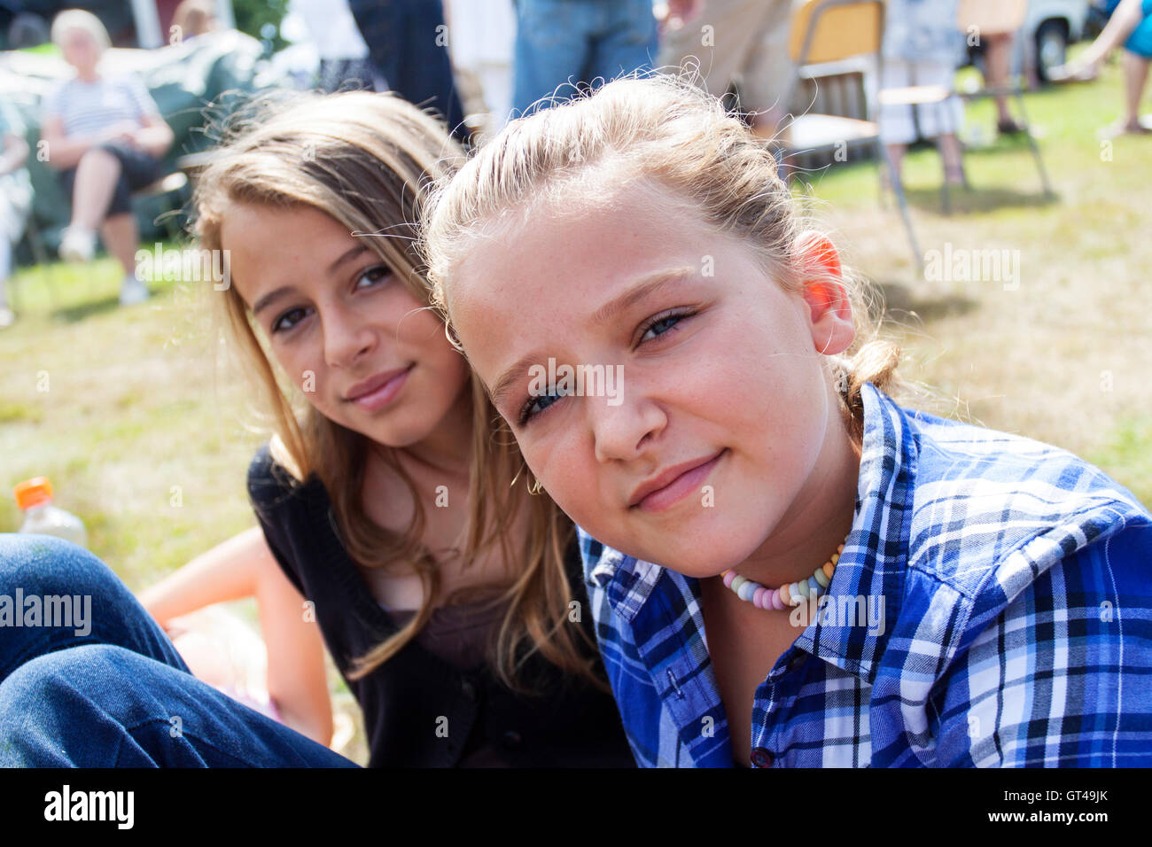 Girls at festival Stock Photo