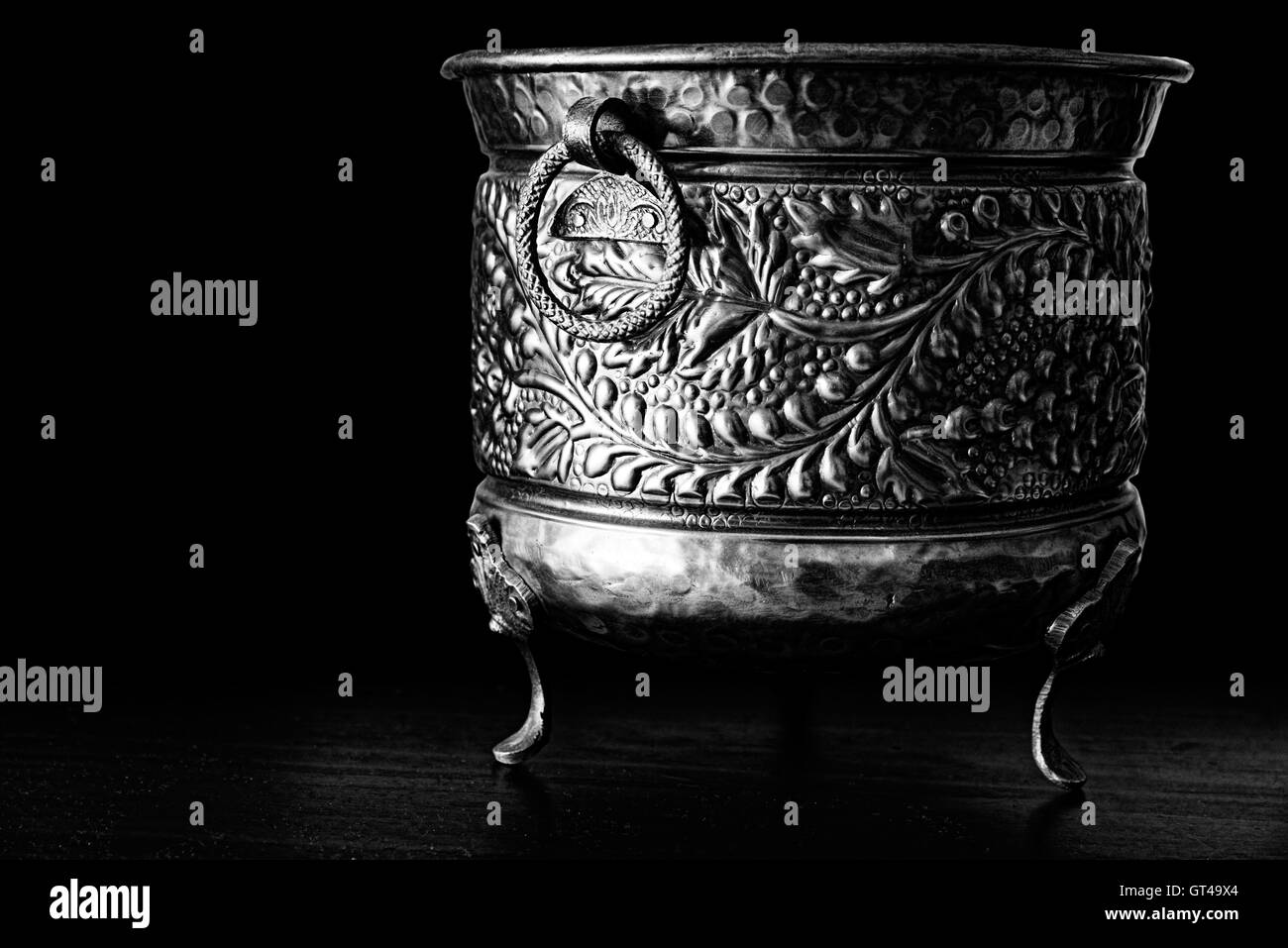 Antique art objects medieval cauldron Stock Photo Alamy