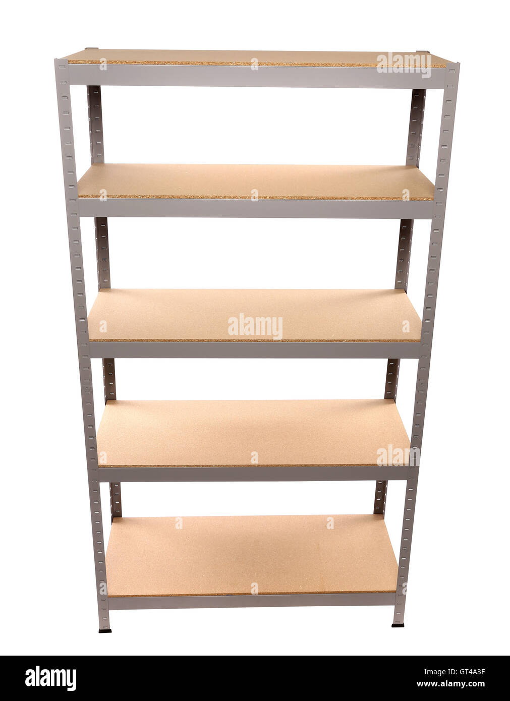 Metal industrial storage shelves Stock Photo Alamy