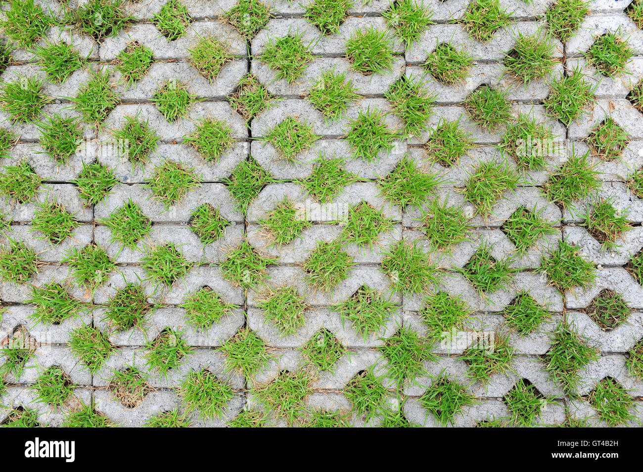Concrete block with grass Stock Photo Alamy
