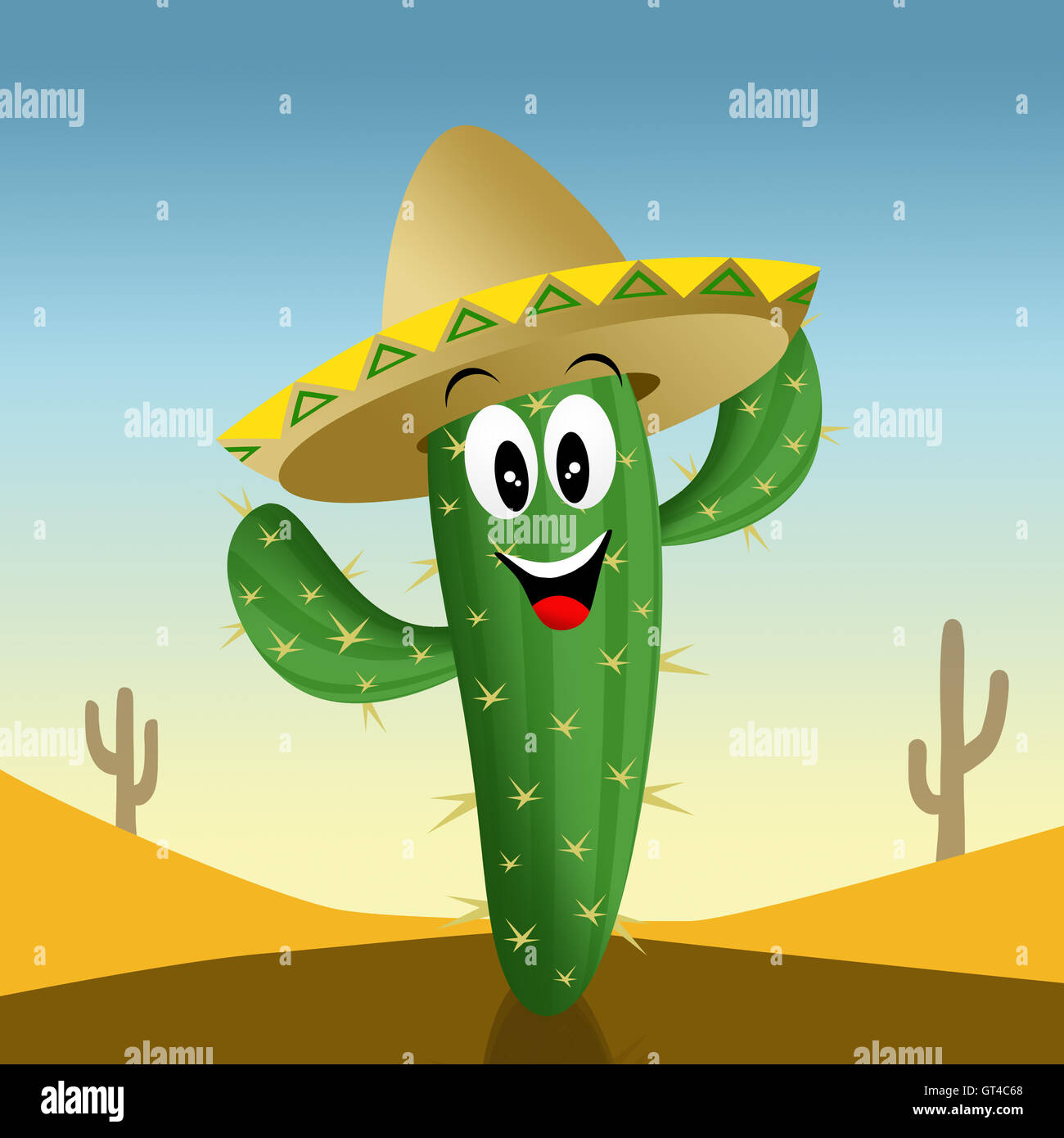 cactus with sombrero Stock Photo - Alamy