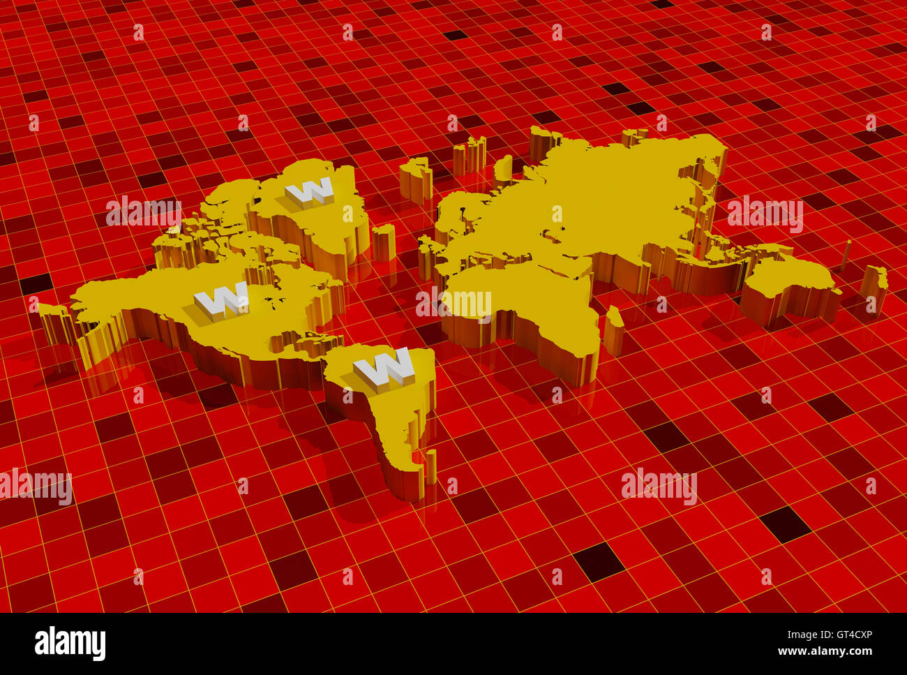 3d world map with www Stock Photo Alamy