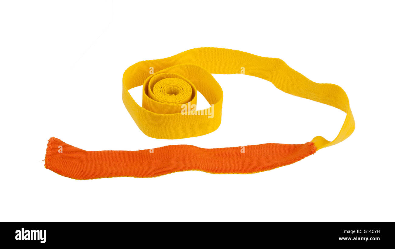 Yellow belt isolated Stock Photo Alamy