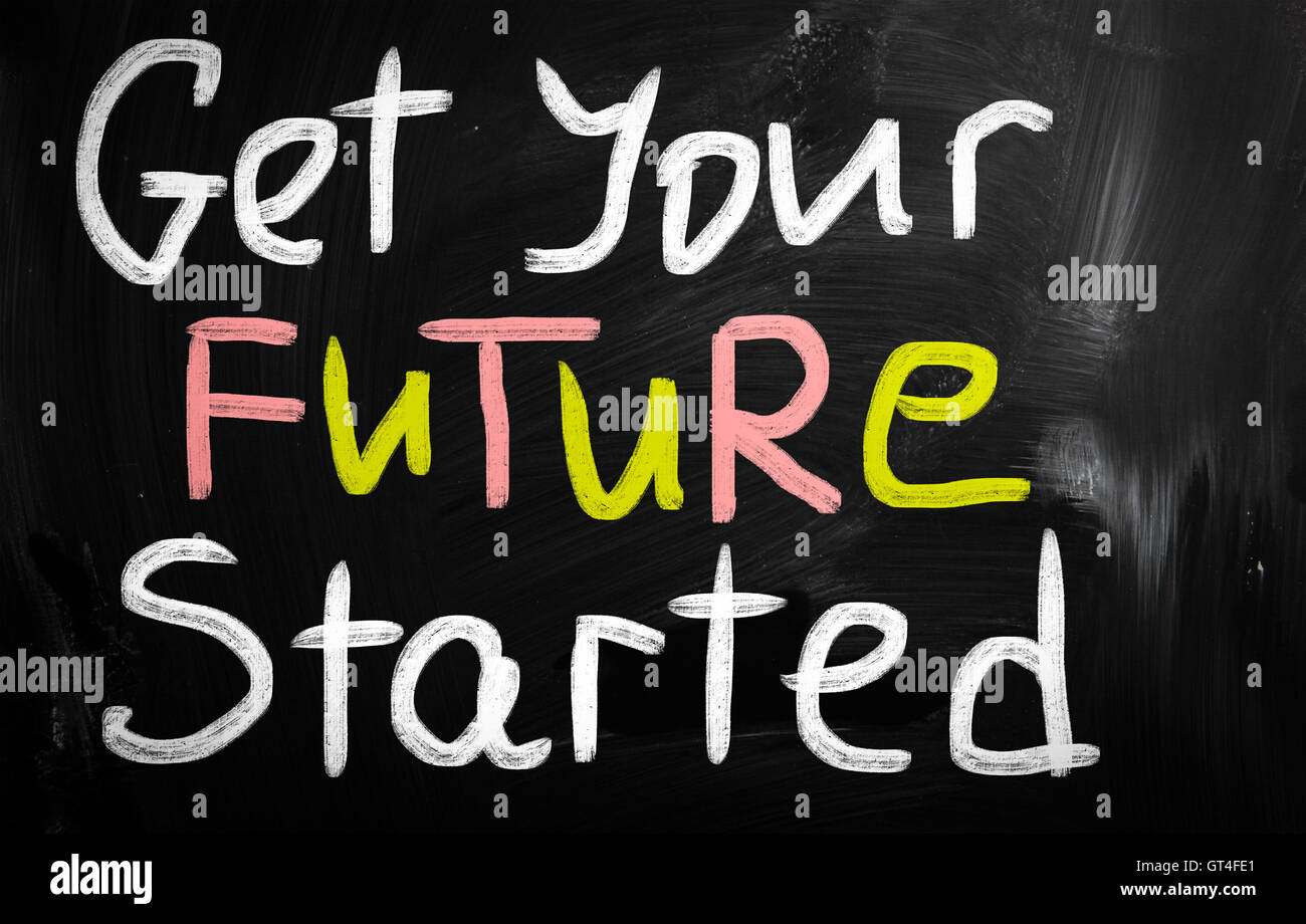 Get your future started concept Stock Photo - Alamy
