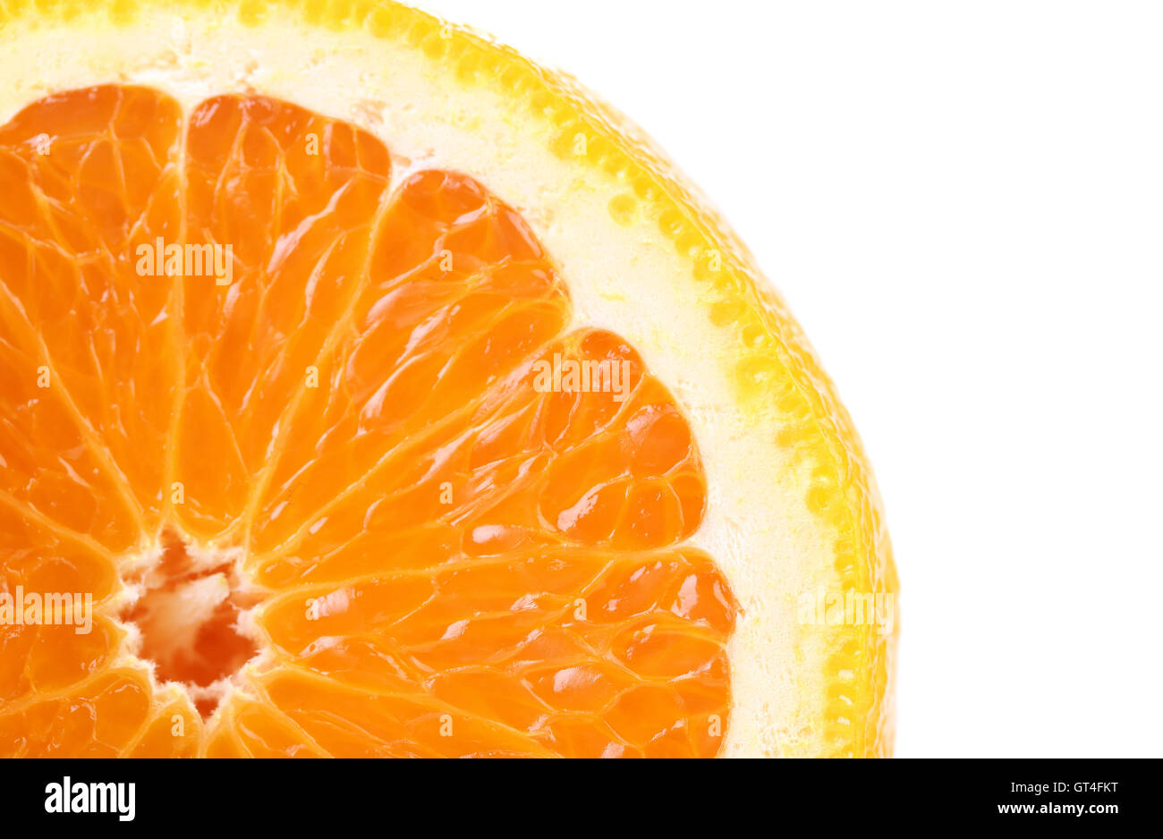 slice of orange isolated on white background Stock Photo - Alamy