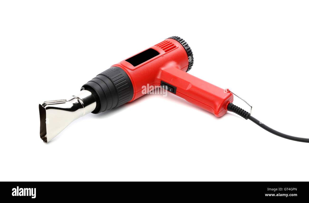 Hot air gun. isolated on a white background Stock Photo - Alamy