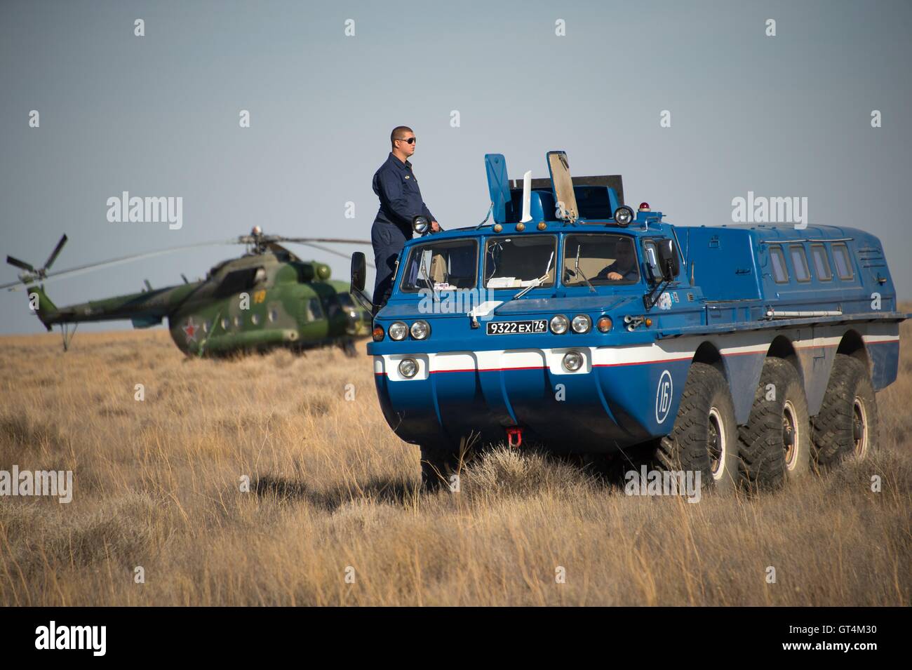 Russian support personnel all terrain vehicle carries International ...