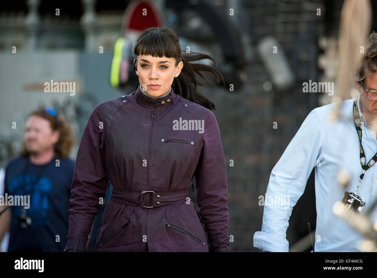 Actor Hannah JohnKamen on set "Ready Player One" Steven Spielberg's