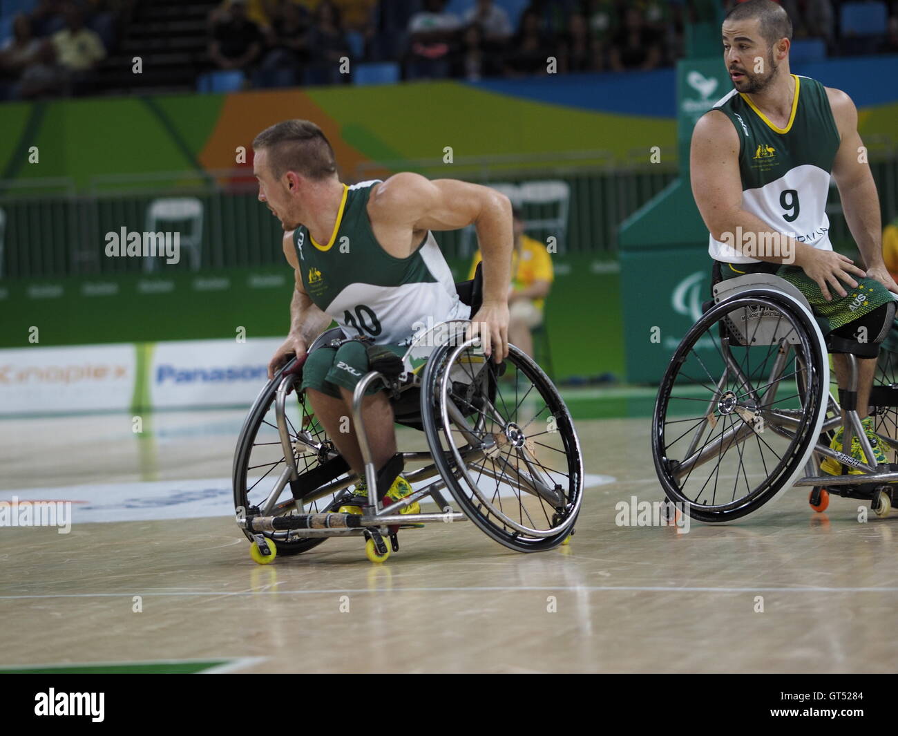 Rio de Janeiro, Brazil. 9th September, 2016. Wheelchair basketball pool match between Australlia and Turkey Credit:  PhotoAbility/Alamy Live News Stock Photo
